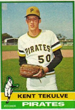 Pirates relief pitcher Kent Tekulve waves toward the dugout after striking  out Orioles Doug DeCinces to end sixth game of World Series in Baltimore,  Oct. 16, 1979. Tekulve relieved starter John Candelaria