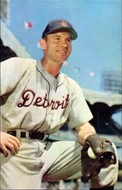  1947 Exhibits Johnny Groth Detroit Tigers (Baseball